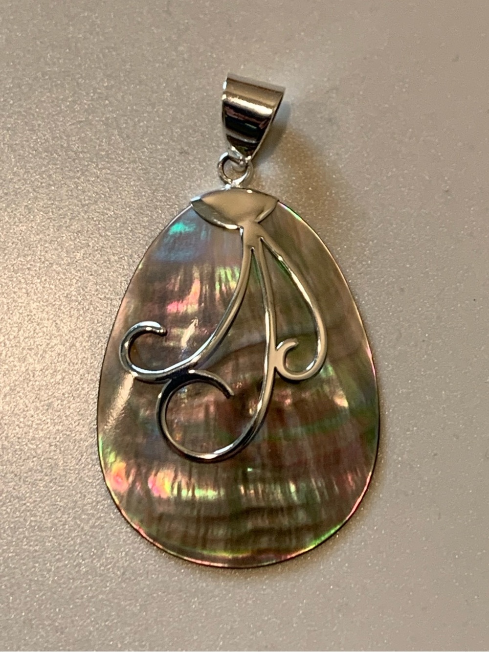 Abalone & Silver Pendant